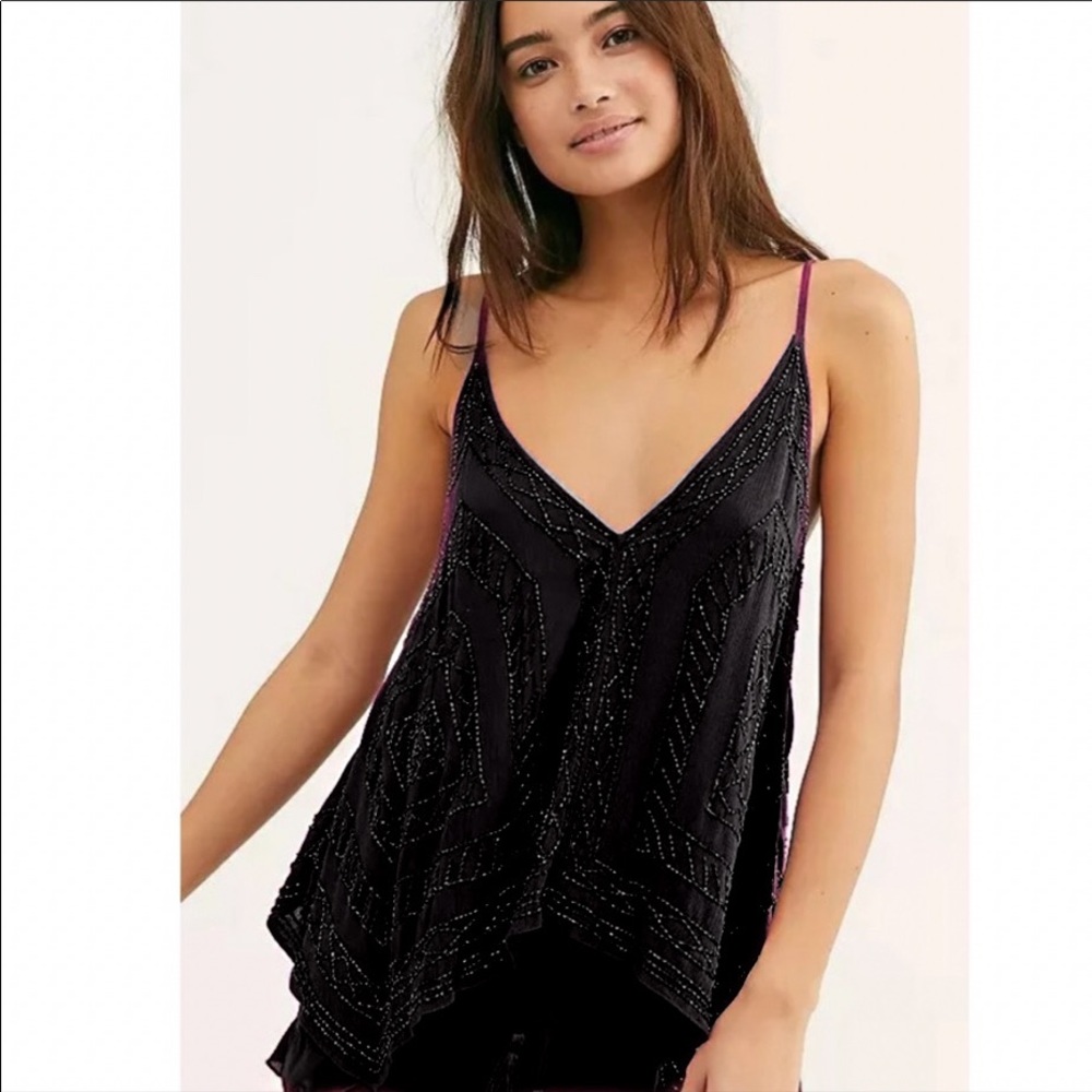 Free People On the Line Embellished Camisole/Tank